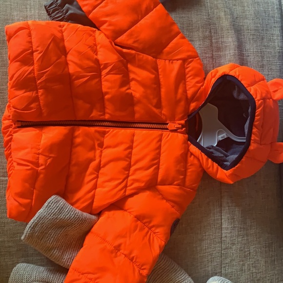 Neon Orange Puffer Jacket From Gap 
